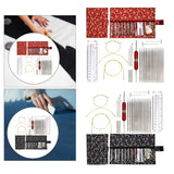 Maxbell Knitting Bag Sewing Kit Sewing Needle Sewing Tool Set Embroidery Thread red