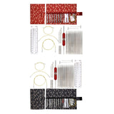 Maxbell Knitting Bag Sewing Kit Sewing Needle Sewing Tool Set Embroidery Thread red