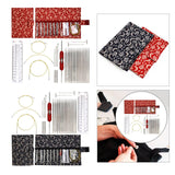 Maxbell Knitting Bag Sewing Kit Sewing Needle Sewing Tool Set Embroidery Thread red