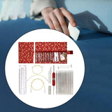 Maxbell Knitting Bag Sewing Kit Sewing Needle Sewing Tool Set Embroidery Thread red