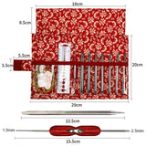 Maxbell Knitting Bag Sewing Kit Sewing Needle Sewing Tool Set Embroidery Thread red