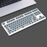 Maxbell 87 Keys DIY Wired Mechanical Keyboard Kit with Blue Switch for PC Parts White