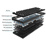 Maxbell 87 Keys DIY Wired Mechanical Keyboard Kit with Blue Switch for PC Parts White