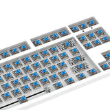 Maxbell 87 Keys DIY Wired Mechanical Keyboard Kit with Blue Switch for PC Parts White