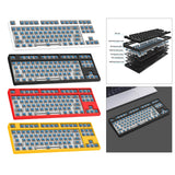 Maxbell 87 Keys DIY Wired Mechanical Keyboard Kit with Blue Switch for PC Parts White