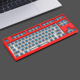 Maxbell 87 Keys DIY Wired Mechanical Keyboard Kit with Blue Switch for PC Parts Red