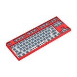 Maxbell 87 Keys DIY Wired Mechanical Keyboard Kit with Blue Switch for PC Parts Red