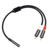 Maxbell 3.5mm Female to 2RCA Male Audio Cable Gold Plated Y Splitter for Smartphones