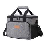 Maxbell Portable Lunch Pouch Reusable Food Container for Picnic, Office Gray