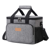 Maxbell Portable Lunch Pouch Reusable Food Container for Picnic, Office Gray