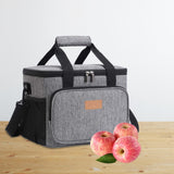 Maxbell Portable Lunch Pouch Reusable Food Container for Picnic, Office Gray