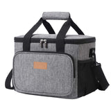 Maxbell Portable Lunch Pouch Reusable Food Container for Picnic, Office Gray