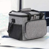 Maxbell Portable Lunch Pouch Reusable Food Container for Picnic, Office Gray