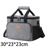 Maxbell Portable Lunch Pouch Reusable Food Container for Picnic, Office Gray