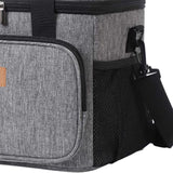 Maxbell Portable Lunch Pouch Reusable Food Container for Picnic, Office Gray