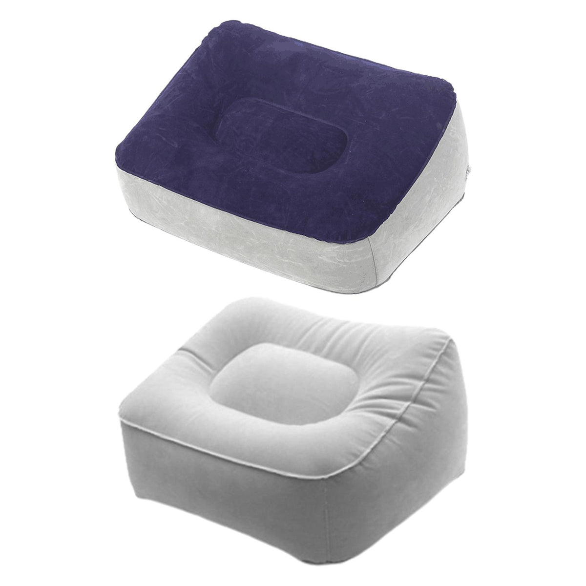Maxbell Under Desk Footrest Ergonomic Footrest Flocked Feet Soft for office GREY BLUE