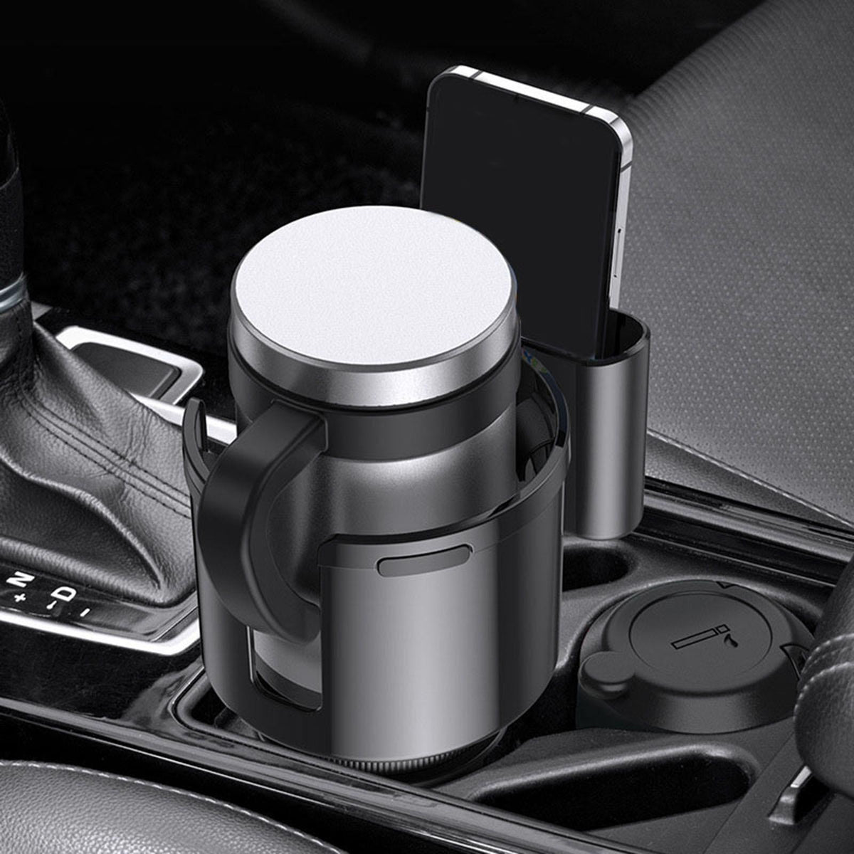 Maxbell Car Cup Holder Expander Adapter with Phone Stand Rack Fit for Vehicle