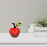 Maxbell Crystal Fruit Statue Sculptures Ornaments for Dining Room Decor red