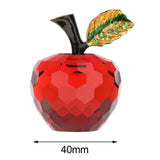 Maxbell Crystal Fruit Statue Sculptures Ornaments for Dining Room Decor red