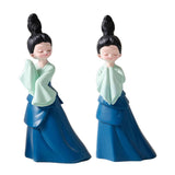 Maxbell Dancer Figurine Resin Statue Art Sculpture for Desktop Bedroom Bookshelf 2x Small