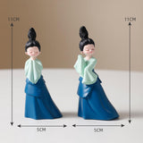Maxbell Dancer Figurine Resin Statue Art Sculpture for Desktop Bedroom Bookshelf 2x Small