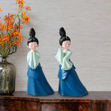 Maxbell Dancer Figurine Resin Statue Art Sculpture for Desktop Bedroom Bookshelf 2x Small