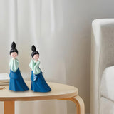 Maxbell Dancer Figurine Resin Statue Art Sculpture for Desktop Bedroom Bookshelf 2x Small