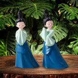 Maxbell Dancer Figurine Resin Statue Art Sculpture for Desktop Bedroom Bookshelf 2x Small