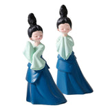 Maxbell Dancer Figurine Resin Statue Art Sculpture for Desktop Bedroom Bookshelf 2x Small
