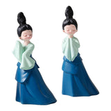 Maxbell Dancer Figurine Resin Statue Art Sculpture for Desktop Bedroom Bookshelf 2x Small