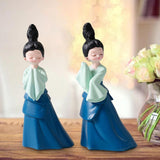 Maxbell Dancer Figurine Resin Statue Art Sculpture for Desktop Bedroom Bookshelf 2x Small