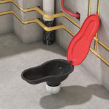 Maxbell Temporary Toilet Squatting Toilet for Worker Construction Site Use Red