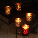 Maxbell Candle Holder Tealight Votive Candle Candle Cup Candlestick Home Living Room Black Gold Star