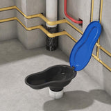 Maxbell Temporary Toilet Squatting Toilet for Worker Construction Site Use Blue