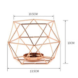 Maxbell Candle Holder Tealight Votive Candle Candle Cup Candlestick Home Living Room Rose Gold Clear