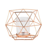 Maxbell Candle Holder Tealight Votive Candle Candle Cup Candlestick Home Living Room Rose Gold Clear