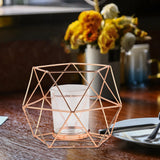 Maxbell Candle Holder Tealight Votive Candle Candle Cup Candlestick Home Living Room Rose Gold Clear