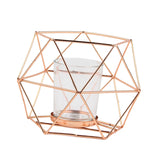 Maxbell Candle Holder Tealight Votive Candle Candle Cup Candlestick Home Living Room Rose Gold Clear