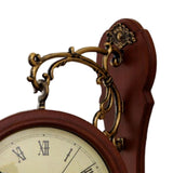 Maxbell Double Sided Wall Clock Study Indoor Outdoor Train Station Clock Red Wood