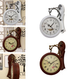 Maxbell Double Sided Wall Clock Study Indoor Outdoor Train Station Clock White