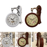 Maxbell Double Sided Wall Clock Study Indoor Outdoor Train Station Clock White