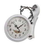 Maxbell Double Sided Wall Clock Study Indoor Outdoor Train Station Clock White