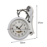 Maxbell Double Sided Wall Clock Study Indoor Outdoor Train Station Clock White