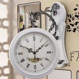 Maxbell Double Sided Wall Clock Study Indoor Outdoor Train Station Clock White