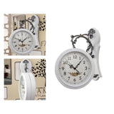 Maxbell Double Sided Wall Clock Study Indoor Outdoor Train Station Clock White