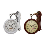 Maxbell Double Sided Wall Clock Study Indoor Outdoor Train Station Clock White