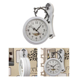 Maxbell Double Sided Wall Clock Study Indoor Outdoor Train Station Clock White