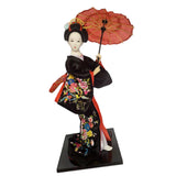 Maxbell 12 inch Japanese Geisha Doll Collectible Figurine for Home Decor Black