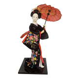 Maxbell 12 inch Japanese Geisha Doll Collectible Figurine for Home Decor Black