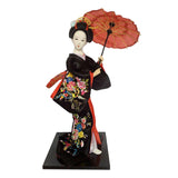 Maxbell 12 inch Japanese Geisha Doll Collectible Figurine for Home Decor Black